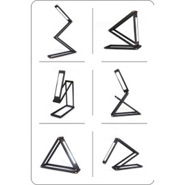 BAZZ Foldable Integrated LED Wireless Table Lamp Dark Gray 8.5 in