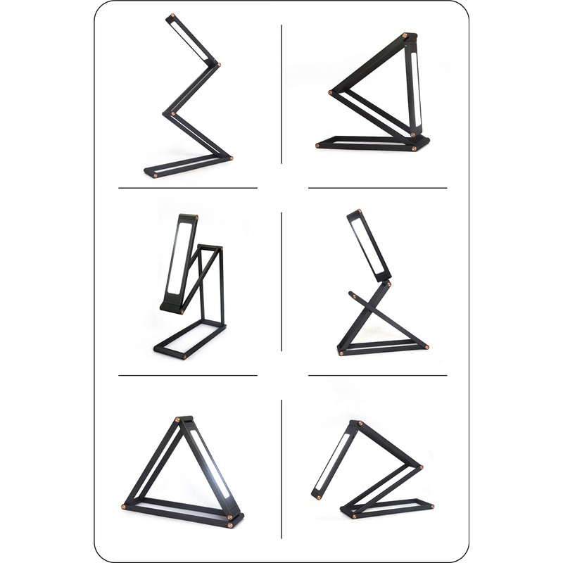 BAZZ Foldable Integrated LED Wireless Table Lamp Dark Gray 8.5