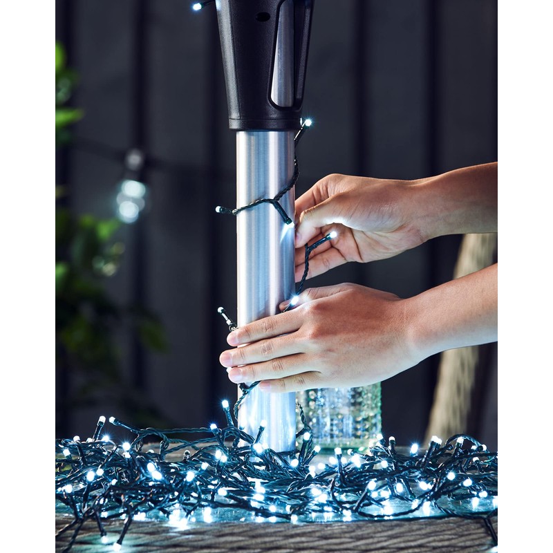 120 Ice White Multi-Function LED Light String