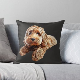 The Beach Stop Decorative Cockapoo Dog Scatter Cushion Cover | Home Decor Inspo | Gift Idea for Cockerpoo Lovers | 45x45cm 18x18” | Cockapoo Black