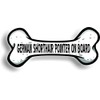 German Shorthair Pointer on Board Car Magnet Bumper Sticker 3"x7"