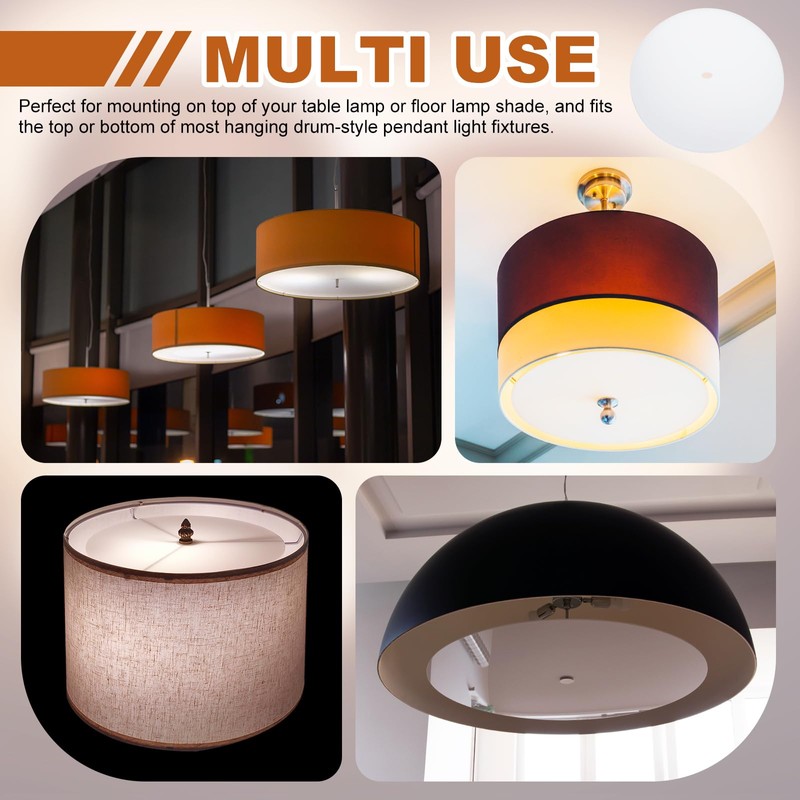PATIKIL Lampshade Diffuser, 2 Pcs 11" Diameter with 3/8" Center