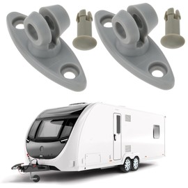 SG Store 2 Stück Türstütze, Befestigungshalterung, 46,3 x 16,6 x 20,5 mm, Gasdruckfederhalterung, kompatibel mit Swift Sterling Sprite Caravan CCDS10 Gasdruckfeder, Grau mit Stift