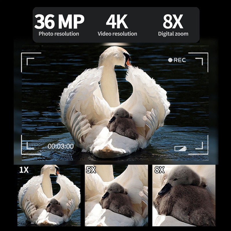 8X Night Vision Binoculars 3.2inch TFT Screen 984.3ft Range IP54