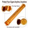 Cigar Portable Aluminum Tube, Travel Cigar case, Built-in Cigar humidor,