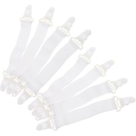OUNONA Clips Elásticos de Tela de Color 16 Correas Ajustables para Sujetar Sábanas Prácticos y Fáciles de Usar Minimalista para Cama y Cubrecolchón