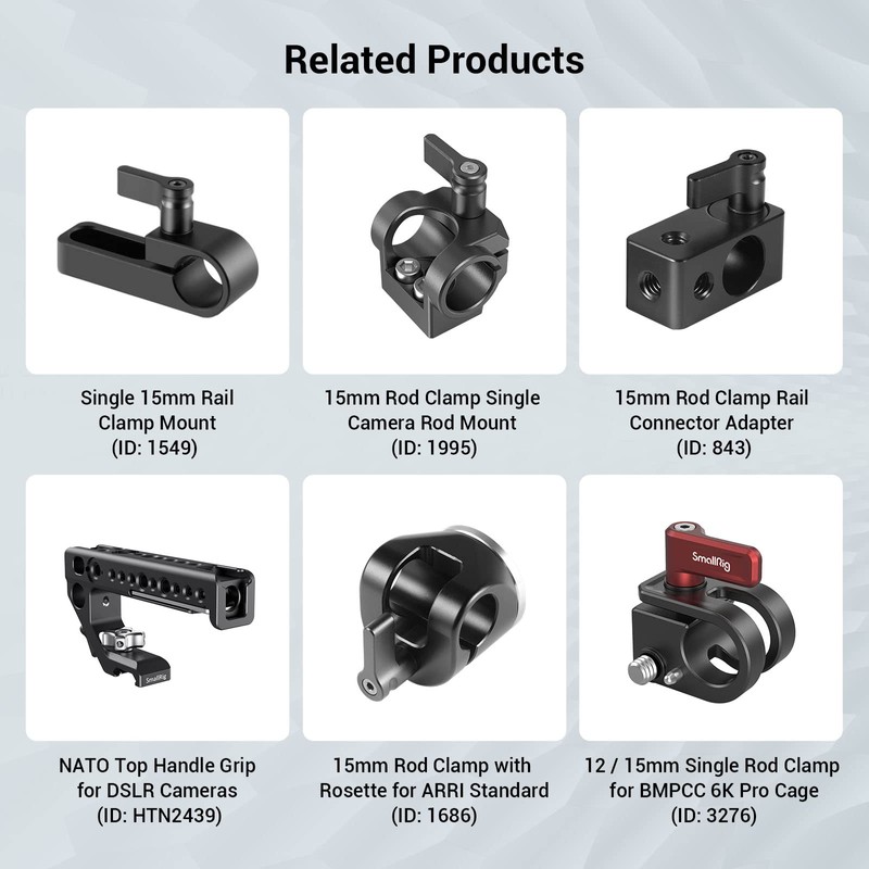 SMALLRIG 15mm Camera Carbon Fiber Rods (4 Inches -1871)