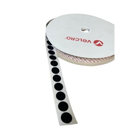 Velcro® Brand Black Stick On Coins Choice of Hook & Loop 22mm | Multiples Sent as Continuous Length