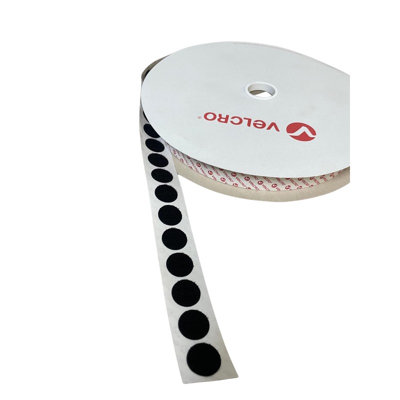 Velcro® Brand Black Stick On Coins Choice of Hook &