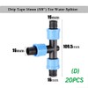 16mm Drip Irrigation Locking Tee Connectors, 20 Pack
