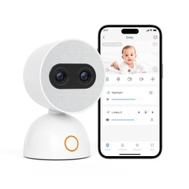 Simsky Smart Baby Monitor with 2×4MP Camera, 6X Optical Quality Zoom, AI Tracking, Intelligence Detection, Pan-Tilt-Zoom, 32GB Local Storage, Add-on Camera Monitor