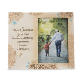 Pavilion Gift Company Treasured Memorial 4x6 Inch Picture Frame, Beige