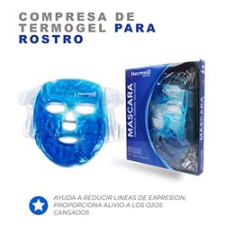 HERMED Máscara de Hielo para Ojos y Cara Reutilizable | Compresa Fría y Caliente para Migraña, Estrés Facial y Cansancio Ocular