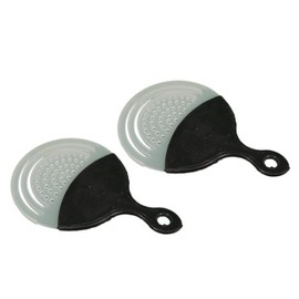 2 Clear Plastic Can Strainer With Grip Handle Drain Tuna Veggies