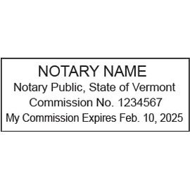 Shiny S-854 Self Inking Notary Stamp Vermont (Black Faceplate)