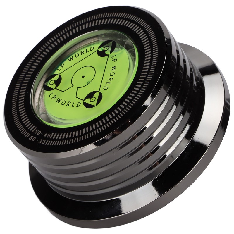 Record Weight Stablizer Aluminum Turntable Disc Clamp with Bubble Leveling
