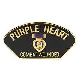Purple Heart Combat Wounded Lapel or Hat Pin (2 PINS)