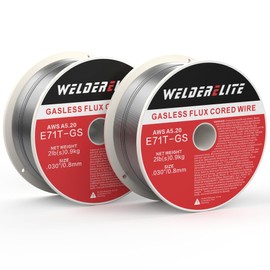 WelderElite 2-Pack 0.030" Gasless Flux Core Wire, 2lb Each, Perfect for MIG Welding Galvanized, Stainless & Mild Steel Projects, E71T-GS