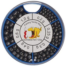 Split Shot Sinker Assortment for Fein – 120g in Practical Rotating tub