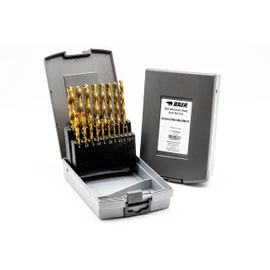 BaerCoil BAER HSSG-TIN Drill Bit Set (0.5 mm Increasing) 1-10 mm - Spiral Drill Bit DIN 338 - Twist Drill Set - Spiral Drill Set - Drill Bit Set - Tin Drill Set