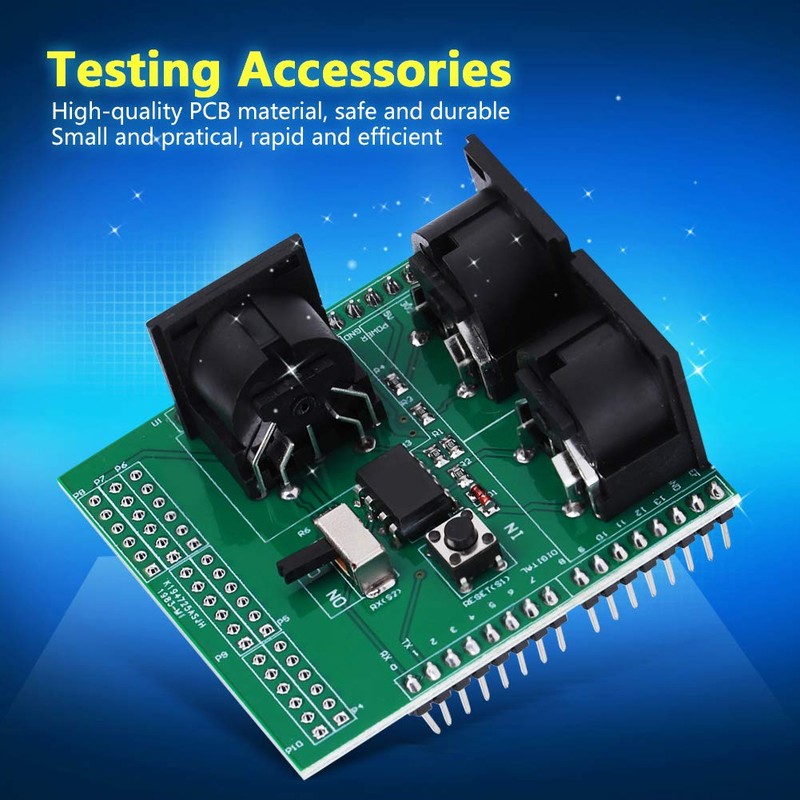 Fdit MIDI Adapter Board, 3 Right Angle Female MIDI Connector,