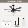 46" Farmhouse Caged Ceiling Fan with Light and Remote Control,