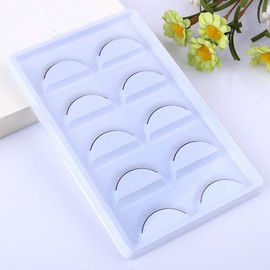 10 Pairs Practice Lashes Self-adhesive Training Eyelash Practice Strips for Lash Extensions on Mannequin Head