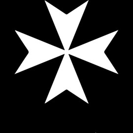 Decal Stickers of Maltese Cross (White) (Set of 2) Luxury Weatherproof Vinyl Decal Stickers for Laptop Desktop Smartphone Car Dirt Bike Wall Room Mason Jar Bathtub Door - ANDstic880085WH