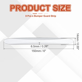 PATIKIL Bumper Guard Strip, 8 Pcs Anti-Collision Patch Anti-Scratch Rear Bumper Protector Trim Self Adhesive Car Side Door Edge Sticker for SUV Pickup Truck, Clear