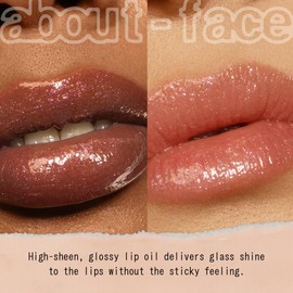 about-face Light Lock Lip Gloss it's Not You, It's Me – Non-Sticky, High-Shine Lip Oil Gloss with Coconut Oil, Peppermint & Lavender – Vegan, Cruelty-Free, Clean Beauty – 0.21 oz (Pink Sparkle)