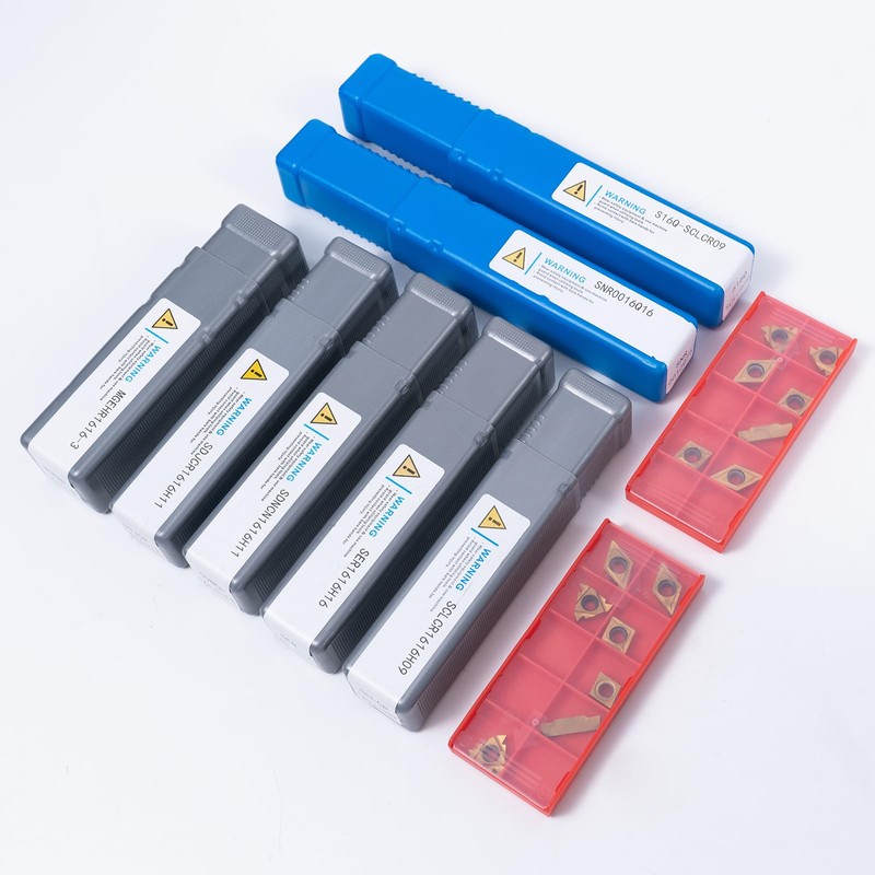 Indexable Lathe Turning Tool 21Pcs Kit,7 Pcs Metal Lathe Tool