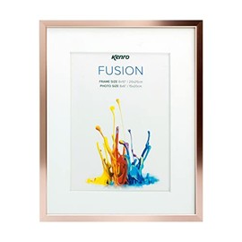 Kenro Fusion Series Rose Gold Metal Photo Frame 9x7 Inch / 23x18cm with Picture Mat for Photo 7x5 Inch / 13x18cm - FNC1318RG
