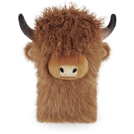 Curly-haired Highland Cow Driver Headcover Funny, Soft Cozy Plush Animal Golf Driver Head Cover Brown
