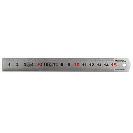 Faithfull Matt Silver Hardened Stainless Steel Ruler (Metric) 150mm