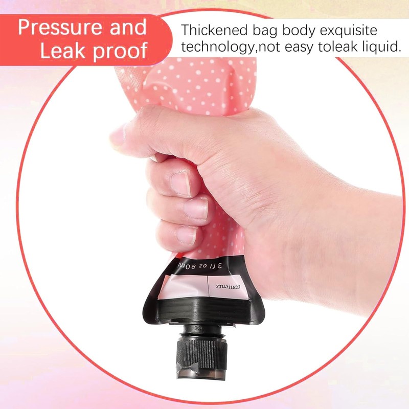 Tavvke 6 Pcs Leak-Proof Refillable Compression Bags, 90ml Travel Squeeze