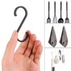 ASelected 20 PCS S-Shaped Hooks Black Hooks Wardrobe Aluminum Hooks