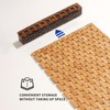 Liveinu Non-Slip Bamboo Bath Mat for Luxury Shower, Dark Khaki,