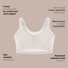 Leonisa Women's Posture Corrector Wireless Back Support Bra, White, 40B