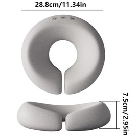 U-shaped Massage Face Pillow, Face Pillow, U-shaped Massage Headrest, Pillow with Hole, Elastic Abdominal Pillow for Salons, Desks, Tables, Massage Face Cushion (Grey)