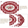 sourcing map Retro Lace Placemat 12x16-in Oval Embroidered Table Place