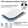 Mattress Protector Queen, Viscose Made from Bamboo Terry Mattress Protector