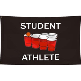 BUELOIGS Student Athlete Flag College Flag 2x3FT,Premium Quality,Vibrant Colors,Flags with 2 Brass Grommets for Indoor Outdoor. (Black2x3)