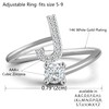 Initial Letter Ring for Women Girls Silver Stackable Alphabet Rings