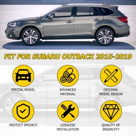 AUXMART for Subaru Outback Cargo Cover 2015 2016 2017 2018 2019 for Subaru Outback Accessories Black Retractable Trunk Cover Security Shield Shade