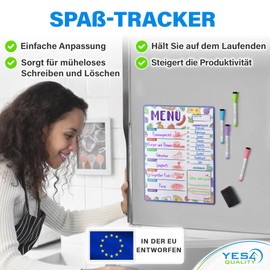 A3 Magnetic Dry Erase Fruit Menu Board Fridge (40x30cm) Weekly Meal Planner by Yes4Quality