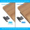 AOMINOHOMA 20x 1/2" Cabinet Hinges Overlay Self Closing Semi Partial