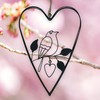 Set of 3 Wire Hanging Ornaments for Hanging, Black (Heart