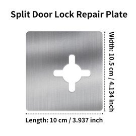 LOIYLLEN Door Reinforcement Plate, Door Lock Repair Plate, Stainless Steel Door Knobs Fixing Plate Bracket - Fix and Repair Locks on Doors - Prevent Door Lock Loose or Wobbly - Easy Install - (2 Pcs)