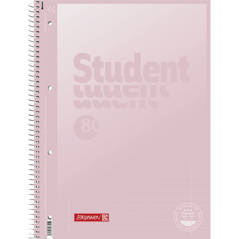 BRUNNEN College Notepad Premium Student "Pastel" A4 Pastel Colours (Random