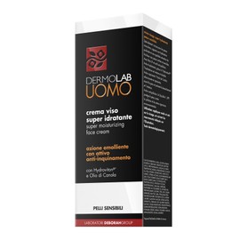 Dermolab Men's Gentlemen Box of Super Moisturising Face Cream 50 ml, with Rapeseed Oil with Protective Effect and Eye Cream, 15 ml, Anti-Borse and Dark Circles, Based on Aloe Vera